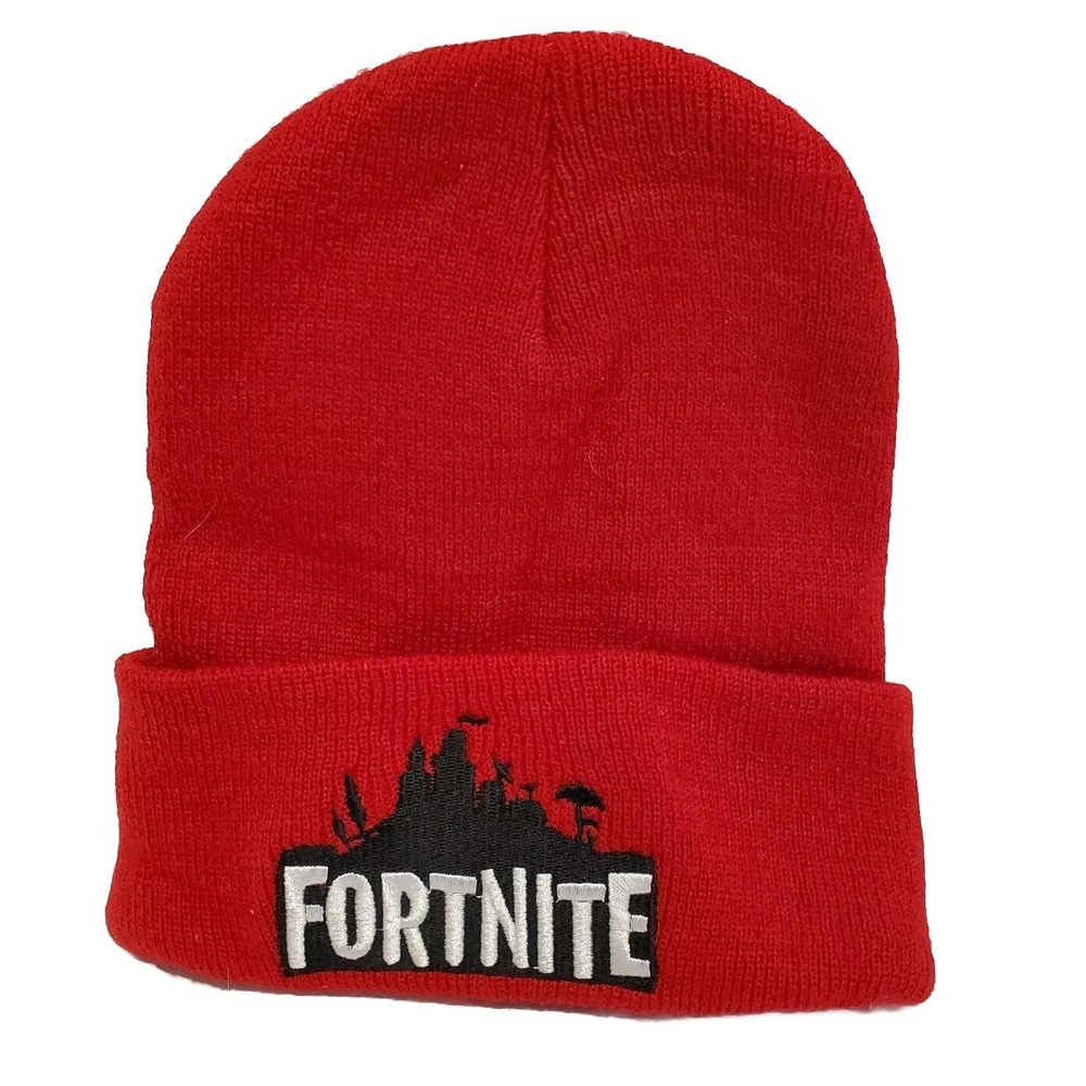 Fortnite Red Beanie Hat Knit Clean Video Game Clothing  Accessories Cap Winter